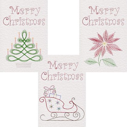 PinBroidery Christmas Merry Rectangle B Set Patterns