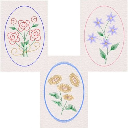 Form-A-Lines Flower Ovals B Set Patterns