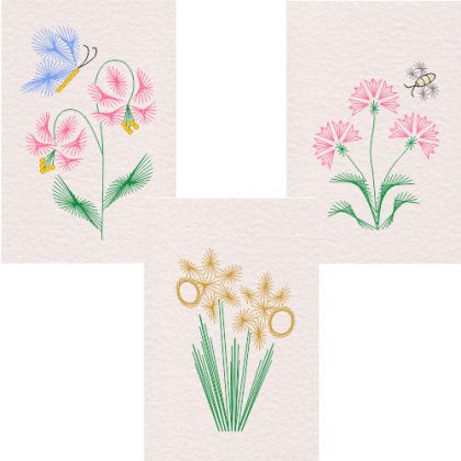 Form-A-Lines Garden Flowers A Set Patterns