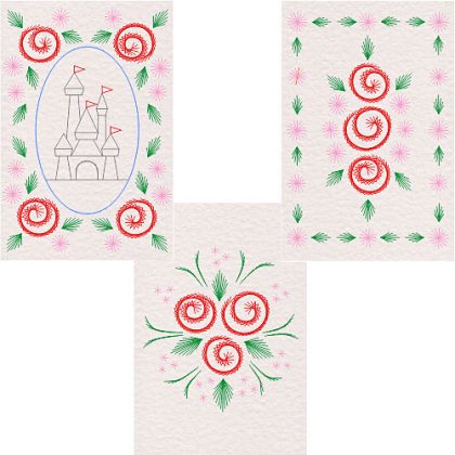 Form-A-Lines Narrow Boat Flowers Set Patterns