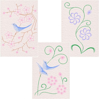 Form-A-Lines Oriental Flowers Set Patterns