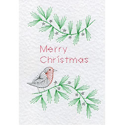 Form-A-Lines Christmas 31-3 - Mistletoe with a bird pattern