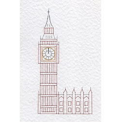 Form-A-Lines London Icons - Big Ben Clock Tower pattern